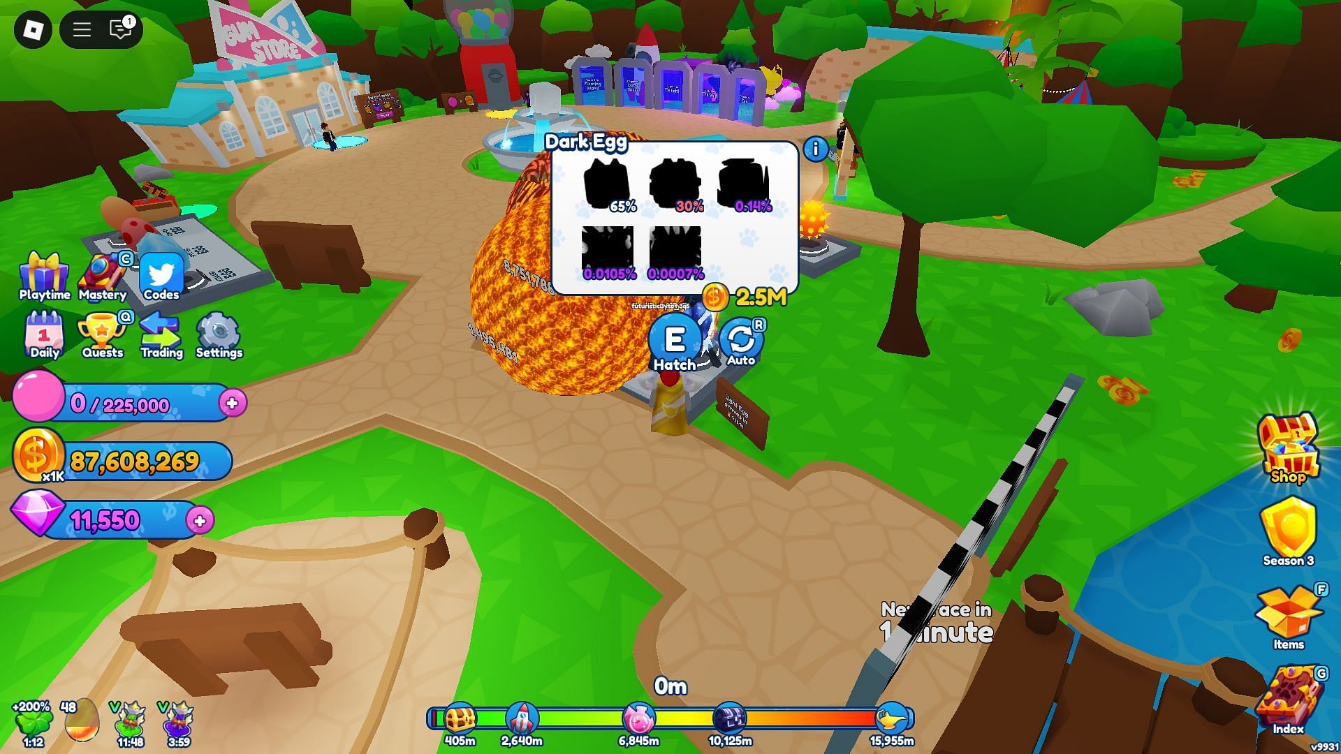 Hatching Eggs can grant you Secret units (Image via Roblox)